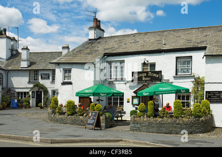 Das Kings Arms Hotel in Hawkshead. Stockfoto