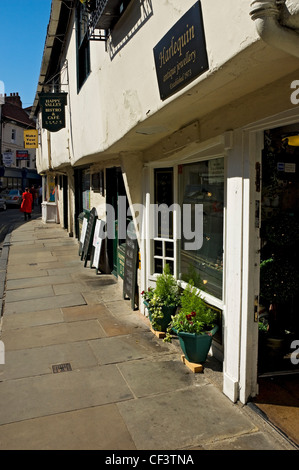 Lady Zeile (ursprünglich bekannt als der Muttergottes Zeile) im ältesten ist der früheste Häuserreihe überleben in der Stadt York. Stockfoto