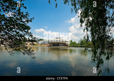 Der University of York Central Hall auf dem Campus Heslington. Der Veranstaltungsort wird verwendet für große Orchester- und Chorkonzerte und f Stockfoto