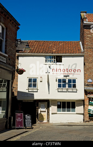 Neunzehn Restaurant in eines der ältesten Gebäude von York in der Traube Lane. Stockfoto