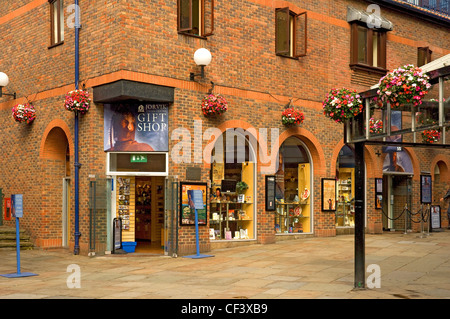 Der Eingang in das Jorvik Viking Centre in Coppergate, York. Stockfoto