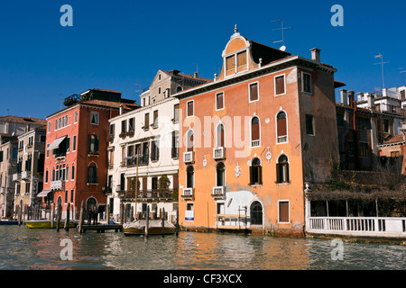 Villen mit Blick auf den Canal Grande in San Marco Viertel - Venedig, Venezia, Italien, Europa Stockfoto