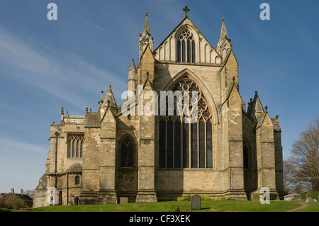 Im Osten vor der Kathedrale von Ripon. Stockfoto