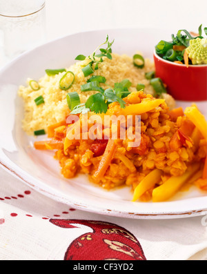 Leckere Diät kombinieren Ihren Tag richtig und schon bald finden Sie leckere Gerichte, die Justyou indischen Stil arbeiten Auflauf Stockfoto