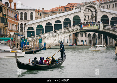 Ponte di Rialto Brücke über den Canal Grande-Venedig, Venezia, Italien, Europa Stockfoto