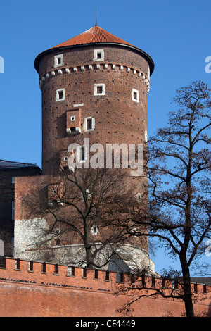 Der Turm von Sandomierz im Schloss Wawel in Krakau in Polen. Stockfoto