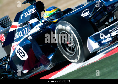 Bruno Senna (BRA), Williams-Renault FW34 Rennwagen während der Formel-1-Tests Sitzungen in der Nähe von Barcelona im Februar 2012. Stockfoto