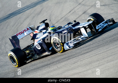 Bruno Senna (BRA), Williams-Renault FW34 Rennwagen während der Formel-1-Tests Sitzungen in der Nähe von Barcelona im Februar 2012. Stockfoto