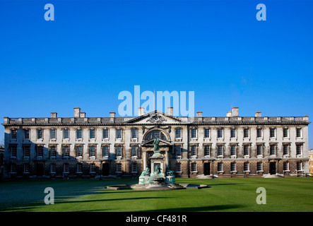 Gibbs Building Statue von König Henry VI, Kings College, Kings Parade, Universität von Cambridge, Cambridgeshire, England, UK Stockfoto