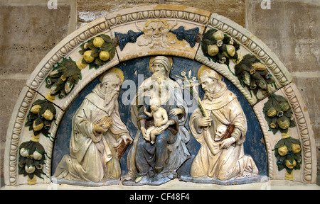 Sankt Anna Maria Kind Jesus Christus Saint Antoine Abbe St. Anthony von Padua Ba Santi Buglioni Florenz Italien Stockfoto