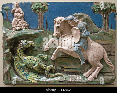 Saint George und der Drache 1520 Santi Buglioni Italien italienische Florenz Stockfoto