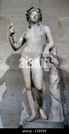 Bacchus-Sammlung Richelieu Statue des Dionysos 2. Cent AD Roman Arme und Beine wurden im 18. Jahrhundert fand in Italien restauriert Stockfoto