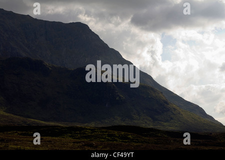 Stob Dearg und Buachaille Etive Mor von in der Nähe von Blackrock Cottage Glencoe-Schottland Stockfoto