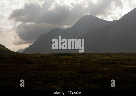 Stob Mhic Mhartuin an der Nordwand des Glencoe von in der Nähe von Blackrock Cottage Glencoe-Schottland Stockfoto