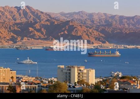 Hafen von Aqaba aus Eilat, Israel Stockfoto