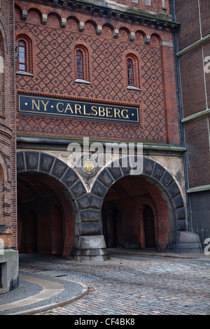 Elefantentor der Carlsberg-Fabrik. Valby und Vesterbro Bezirke in Kopenhagen. Kopenhagen, Dänemark, Nordeuropa Stockfoto