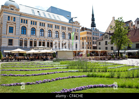 Restaurants und Cafés in Livu Laukums, Riga, Lettland, Baltikum, Europa Stockfoto