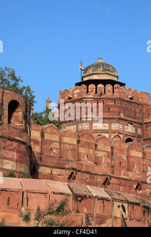 Indien, Agra, Uttar Pradesh, Fort, Stockfoto