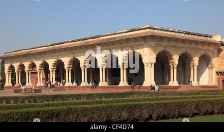 Indien, Uttar Pradesh, Agra, Fort, Diwan-i-Am, Halle für öffentliche Publikum, Stockfoto