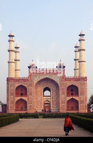 Indien, Agra, Uttar Pradesh, Sikandra, Akbar Mausoleum, Stockfoto