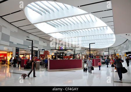 Abflug-Lounge am Flughafen Sydney Kingsford Smith, Maskottchen, Sydney, New South Wales, Australien Stockfoto