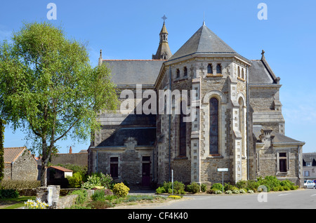 Kirche von Saint Michel Chef Chef, Gemeinde im Département Loire-Atlantique in Westfrankreich. Stockfoto