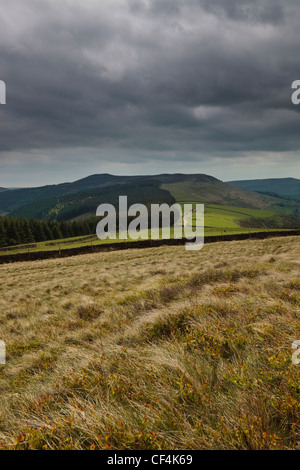 Blick über das Tal der Edale im Peak District National Park. Stockfoto