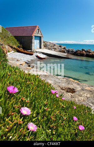 Die alte Rettungsstation in Porth Neigwl, Moelfre, auf der Isle of Anglesey. Stockfoto