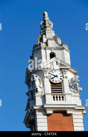 Der Glockenturm des Rathauses von Brixton. Stockfoto