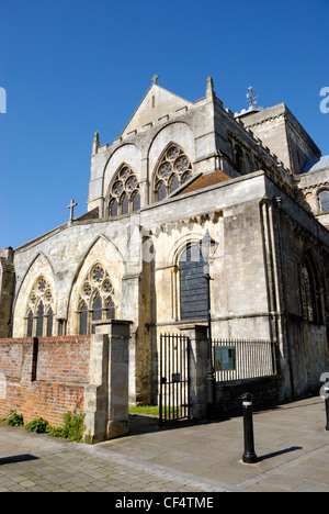 Romsey Abbey, die größte Pfarrkirche in Hampshire. Stockfoto