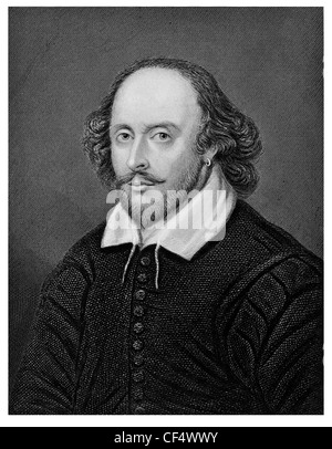 William Shakespeare Dichter Dramatiker Schriftsteller Autor englische Dramatiker Drama Porträt Stockfoto