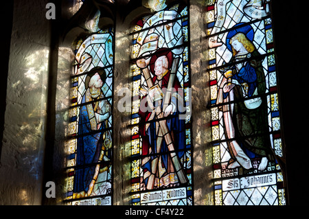 Glasmalerei in St. Laurence Church, Rowington, Warwickshire, England, UK Stockfoto