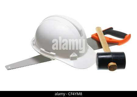 Schutzhelm und Tools Stockfoto