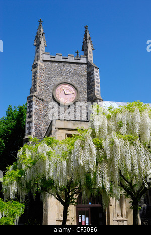 St. Michael im Plädoyer, eine redundante Kirche, jetzt eine Gesellschaft zur Förderung des christlichen Wissens (SPCK) Buchhandlung. Stockfoto