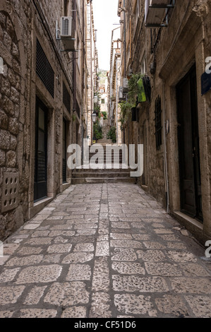 Gassen in der Altstadt, Dubrovnik, Kroatien Stockfoto
