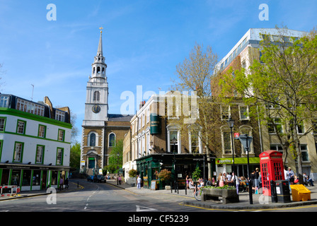 Clerkenwell grün und dem St. James Kirche. Stockfoto