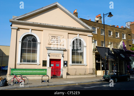 Newington Green Unitarian Kirche (NGUC), Londons älteste nonkonformistischen Ort der Anbetung noch gebräuchlich. Stockfoto