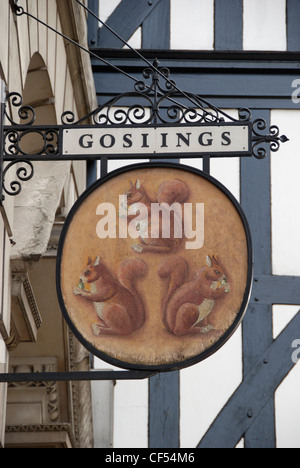 Nahaufnahme eines ehemaligen Gänsel Bank Barclays Bank in der Fleet Street. Stockfoto