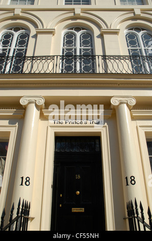 Der Hauptsitz der Princes Trust Charity im Park Square East in der Nähe von Regents Park. Stockfoto