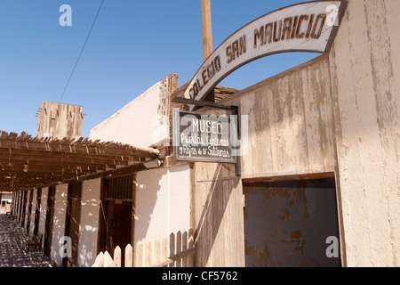 Humberstone Salpeter Werke (UNESCO Weltkulturerbe), Chile, alte Bergbau Geisterstadt und Fabrik (Atacama-Wüste) Stockfoto