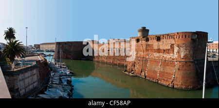 Momentaufnahme der Stadt Livorno, an der italienischen Küste. Stockfoto