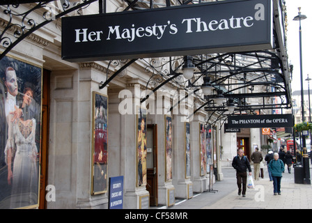 Exterieur des Haymarket Theater ihrer Majestät. Stockfoto