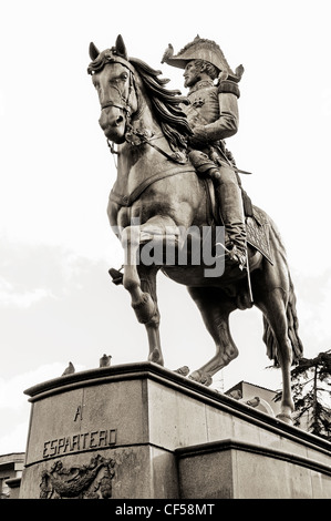 Statue von general Espartero auf dem Platz vor der Espolón, Logroño City, La Rioja, Spanien, Europa, EU Stockfoto