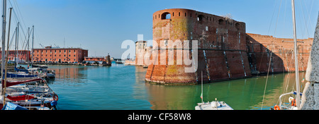 Momentaufnahme der Stadt Livorno, an der italienischen Küste. Stockfoto