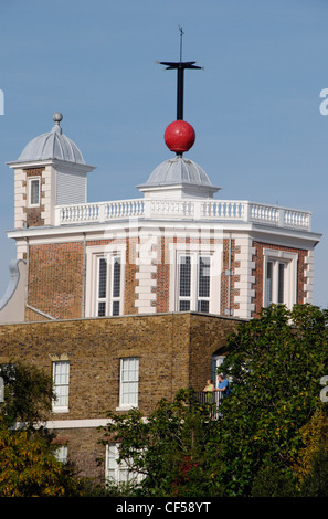 Ein Blick auf das Royal Observatory in Greenwich. Stockfoto