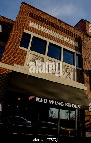 Red Wing Shoes, berühmte Schuhmacher in Red Wing, Minnesota. Stockfoto