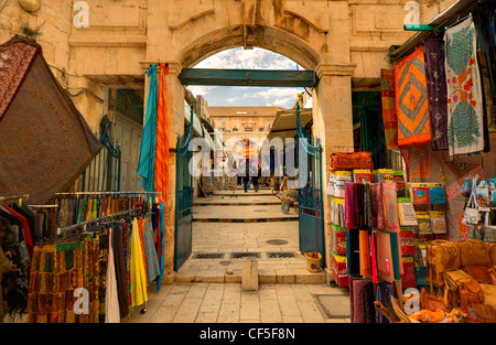 Arabische Marktplatz in der Altstadt von Jerusalem, Israel Stockfoto