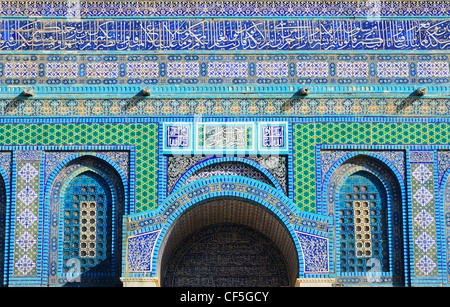 Detail des Felsendoms in Jerusalem, Israel. Stockfoto