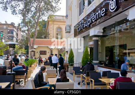 Trendige Coffee Shop in Korba Heliopolis Kairo Ägypten Stockfoto