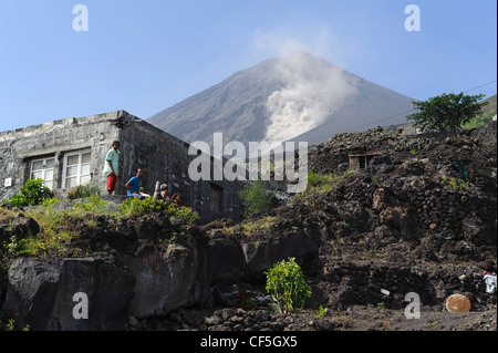 Vulkan Pico Insel Fogo, Kapverdische Inseln, Afrika Stockfoto